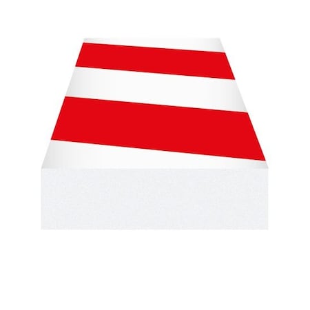 Ergomat Rectangle Surface Bumper Red/White Hazard RSB120-R/W